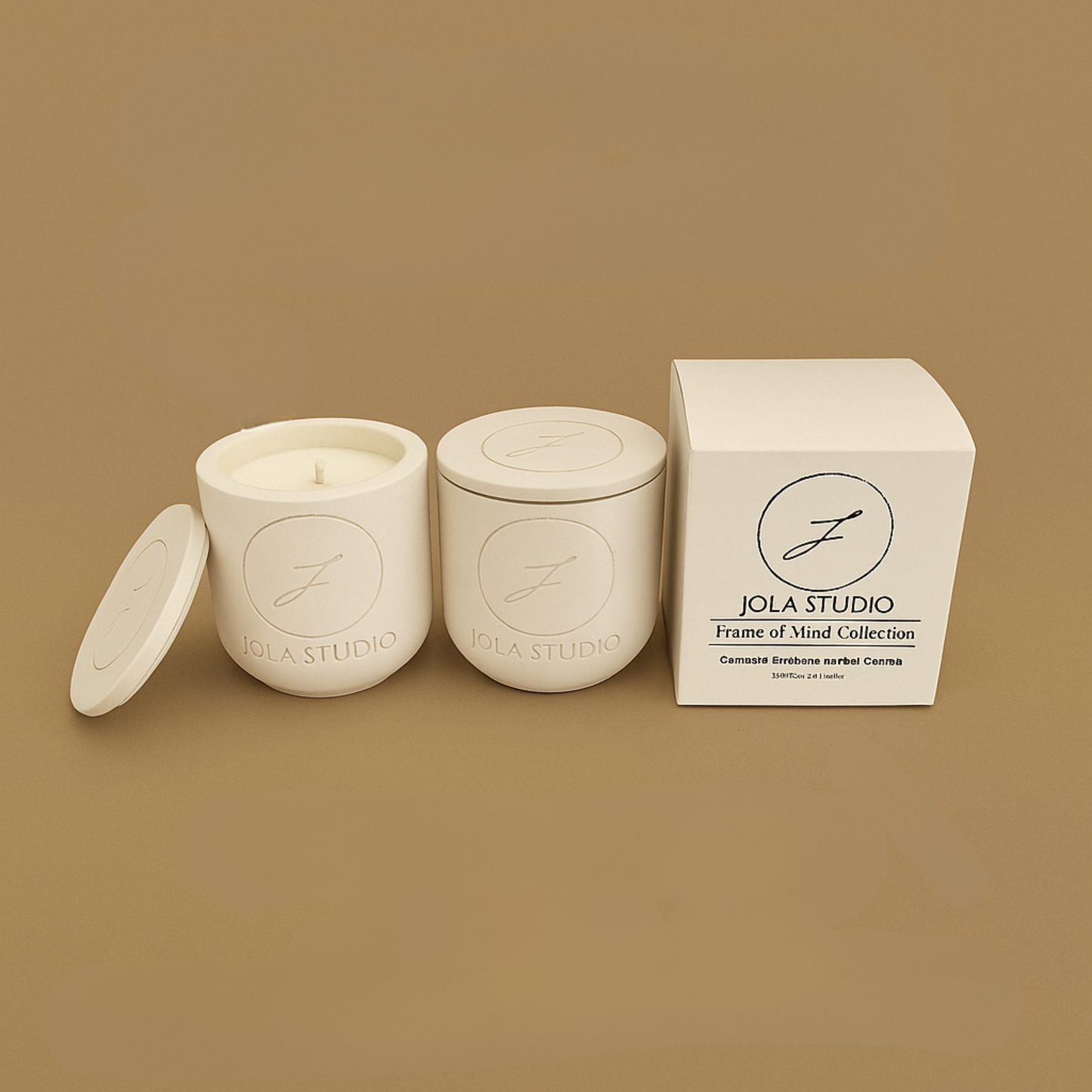 Ivory Concrete Design Scented Candle