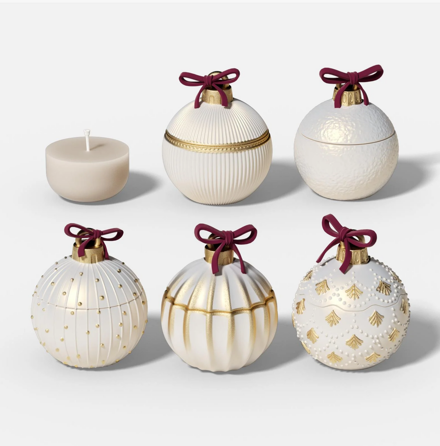 Christmas Twinkle Bauble Candle Set – 7oz (Set of 4)