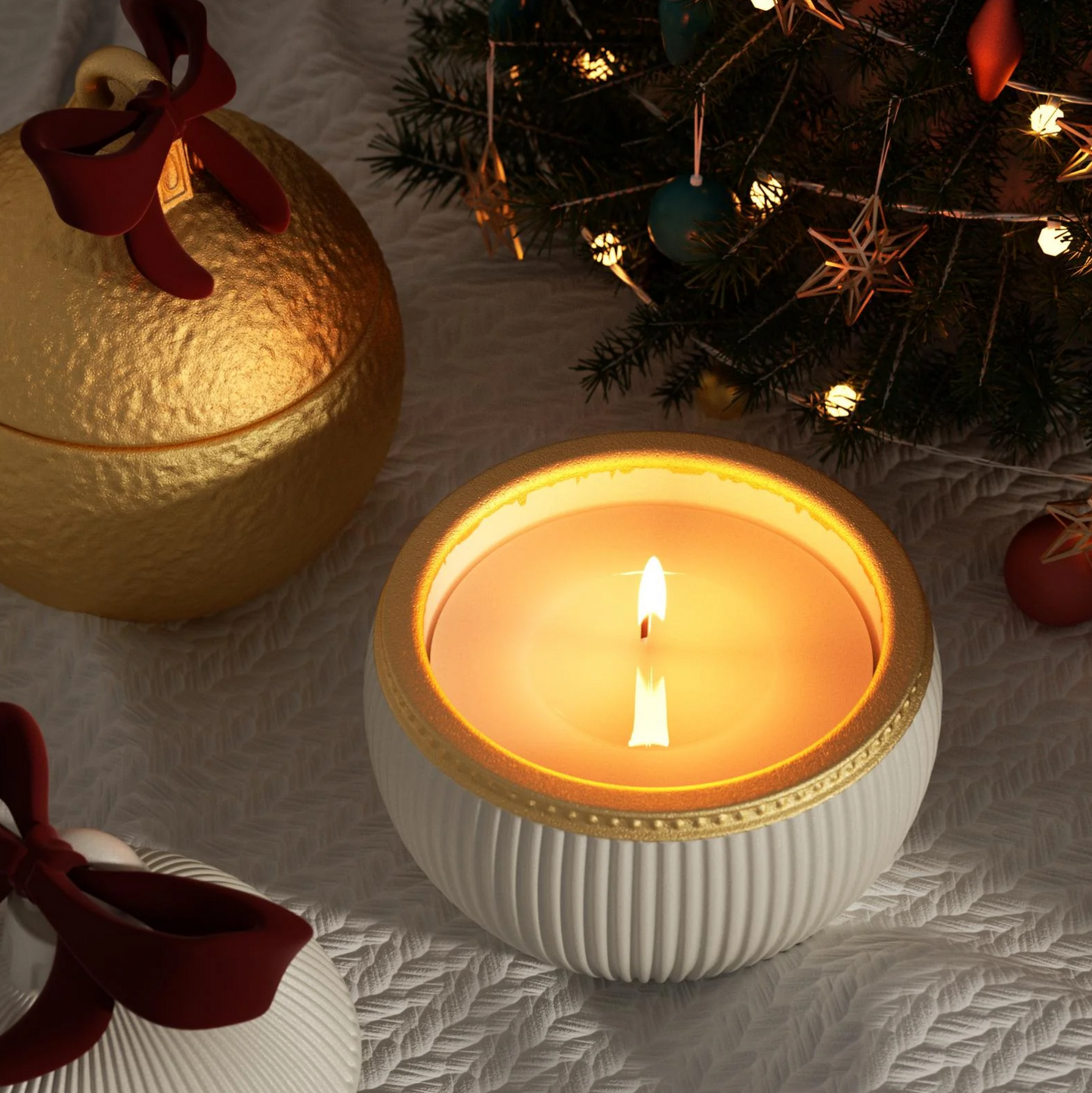 Christmas Twinkle Bauble Candle Set – 7oz (Set of 4)