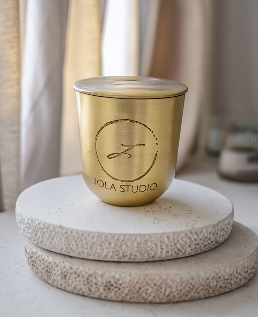 Gold Aura Brass Scented Candle