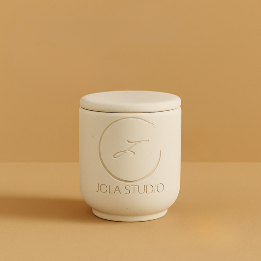 Ivory Concrete Design Scented Candle