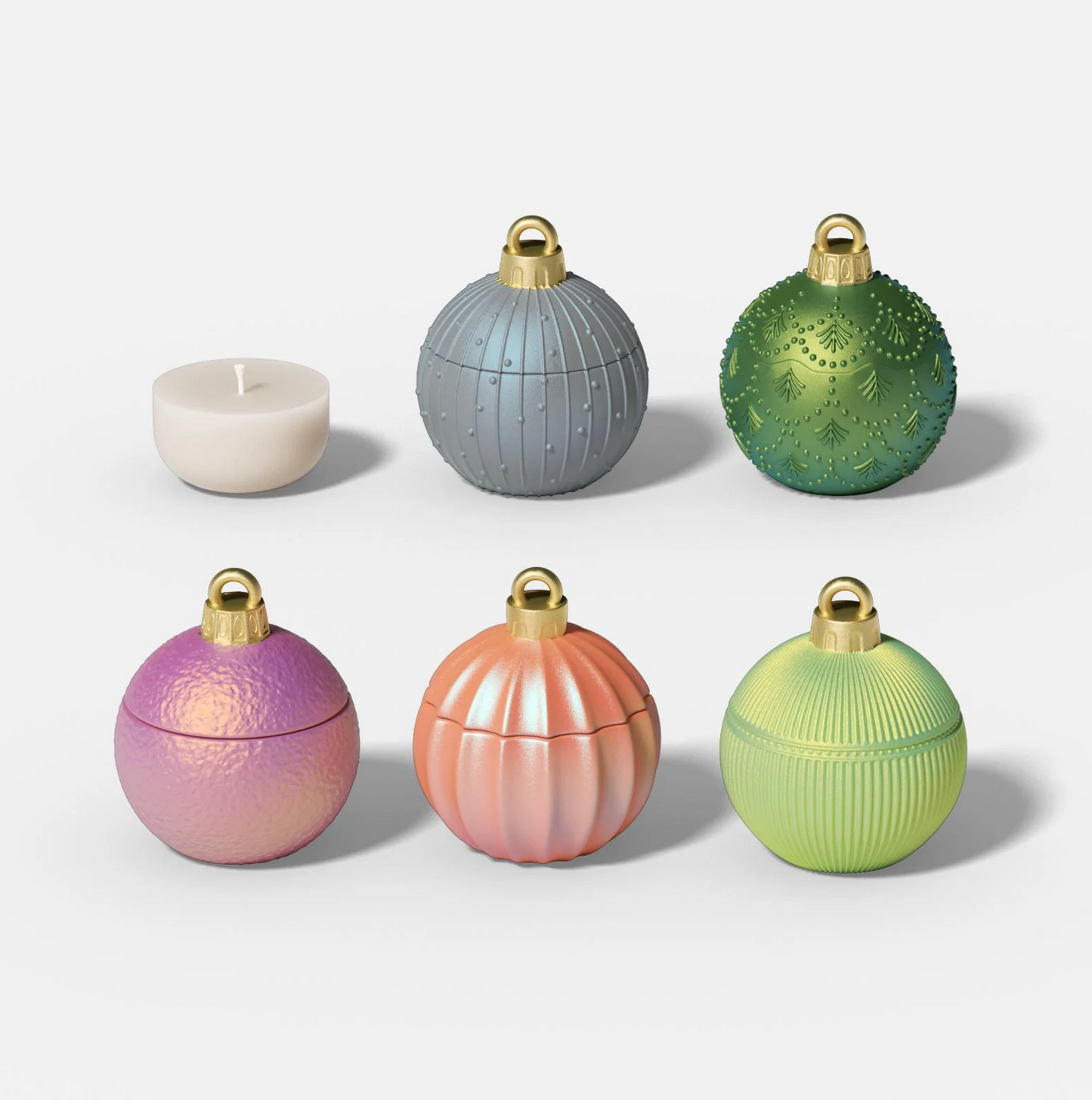 Christmas Twinkle Bauble Candle Set – 4oz (Set of 5)